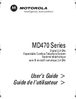 Preview for 1 page of Motorola MD470 Series User Manual