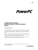 Motorola Minimal PowerPC 603e User Manual preview