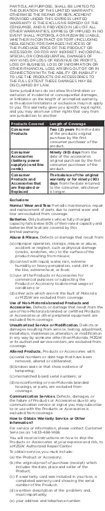 Preview for 18 page of Motorola ML25055 User Manual