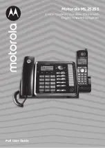 Motorola ML25255 Full User Manual предпросмотр