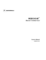 Motorola MOSCAD-M Owner'S Manual preview