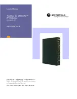 Motorola MOSCAD User Manual preview