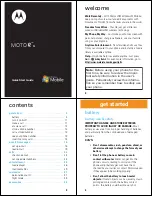 Motorola MOTO 9C START (WM6.1) Quick Start Manual предпросмотр