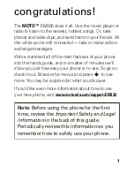 Preview for 3 page of Motorola MOTO EM330 Getting Started Manual