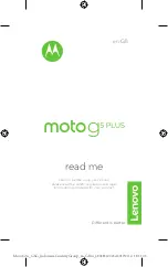 Preview for 1 page of Motorola Moto G5 Plus Read Me