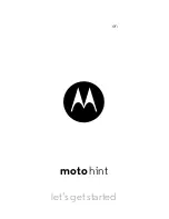 Motorola Moto Hint Let'S Get Started preview