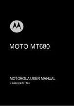 Предварительный просмотр 1 страницы Motorola MOTO MT680 User Manual