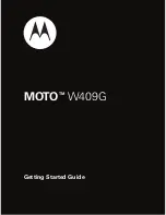 Motorola MOTO W409G Getting Started Manual предпросмотр