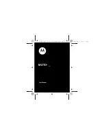 Preview for 1 page of Motorola MOTO W7 User Manual