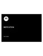 Preview for 1 page of Motorola MOTO XT316 User Manual