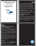 Preview for 4 page of Motorola Motopure H15 - H15 Noise-Canceling Bluetooth Wireless Headset (French) Manual De Démarrage Rapide