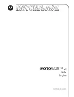 Preview for 1 page of Motorola MOTORAZR V3xx Owner'S Manual