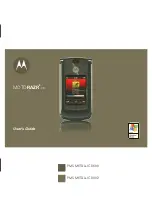 Preview for 1 page of Motorola MOTORAZR V8 User Manual