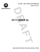 Motorola MOTOROKR E8 Service Manual предпросмотр