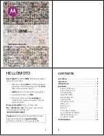 Preview for 1 page of Motorola MOTOZINE ZN5 Getting Started Manual