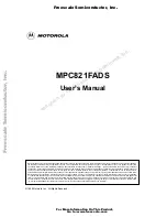Motorola MPC821FADS User Manual preview
