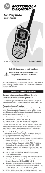 Motorola MS350R User Manual preview