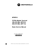 Предварительный просмотр 1 страницы Motorola MT712 Basic Service Manual