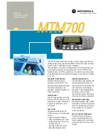 Motorola MTM700 Specification preview