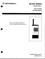 Motorola MX300 series Maintenance Manual preview