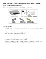 Предварительный просмотр 1 страницы Motorola NETOPIA 2210-02 Installation Manual