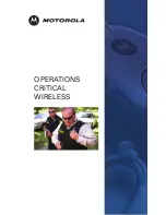 Preview for 1 page of Motorola Operations Critical Wireless NNTN8127 Manual