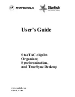 Motorola Organizer User Manual preview