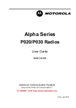 Предварительный просмотр 1 страницы Motorola P020/P030 User Manual