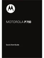 Preview for 1 page of Motorola P793 Quick Start Manual