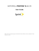 Предварительный просмотр 1 страницы Motorola PHOTON Q 4G LTE User Manual