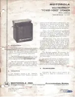 Предварительный просмотр 1 страницы Motorola Power-Voice TSN6015A Installation Manual And User'S Manual