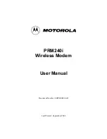 Motorola PRM240 i User Manual preview
