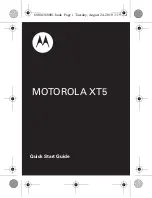 Предварительный просмотр 1 страницы Motorola QUENCH XT5 Quick Start Manual