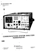 Preview for 217 page of Motorola R-2001A Manual