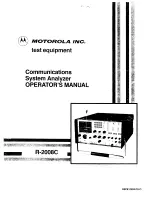 Preview for 1 page of Motorola R2001C Operator'S Manual