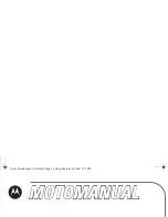 Preview for 1 page of Motorola RAZR V3i Manual