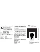 Предварительный просмотр 2 страницы Motorola RMN5038 User Manual