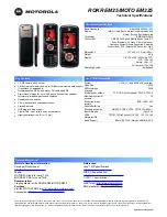 Preview for 1 page of Motorola ROKR Technical Specifications