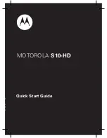 Preview for 2 page of Motorola S10 HD Quick Start Manual