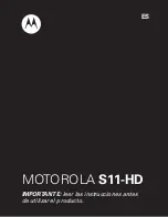 Предварительный просмотр 22 страницы Motorola S11-HD User Manual