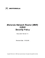 Preview for 1 page of Motorola S2500 Security Manual