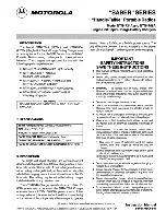 Preview for 4 page of Motorola SABER NTN4734A Instruction Manual