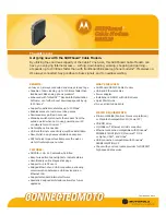 Preview for 1 page of Motorola SB5120 - SURFboard - 38 Mbps Cable Modem Specifications