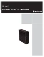 Motorola SB6120 - SURFboard - 160 Mbps Cable Modem User Manual preview