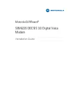 Предварительный просмотр 1 страницы Motorola SBV6220 DOCSIS Installation Manual