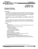 Motorola Semiconductor MC68HC11F1 Technical Manual preview