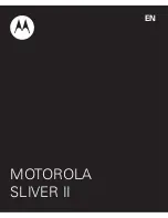 Motorola Sliver II User Manual preview