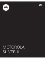 Предварительный просмотр 1 страницы Motorola Sliver II User Manual