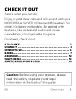 Preview for 2 page of Motorola Sliver II User Manual