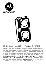 Motorola Sonic Maxx 820 Quick Start Manual preview